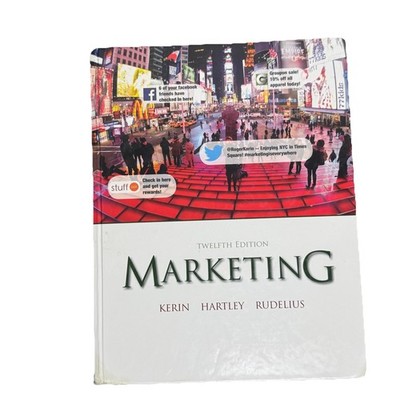 Marketing 12e Kerin Hartley Rudelius McGraw Hill Hardcover Textbook