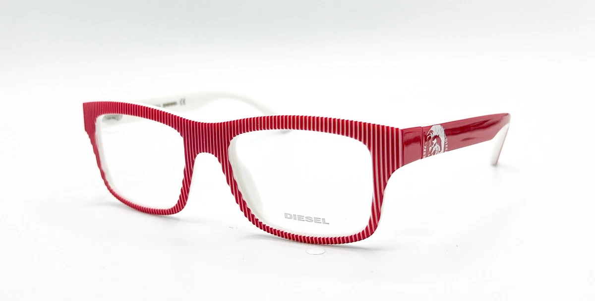 Diesel Rectangular Style Red Striped White Frame Women main image 4