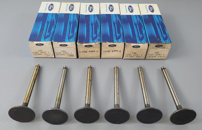 6 NOS 1960-1964 Ford Falcon Mercury Comet 6 Cyl 144 Intake Valves C0DE-6507-E
