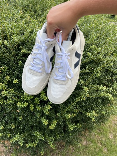 Veja V-10 White Beige Navy Blue Sneakers Casual Sneakers Shoes Men Size 9 - Bild 18 von 18