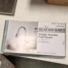 Glacier Bay Clare Single Handle Pull Down Laundry Utility Faucet in Chrome READ 