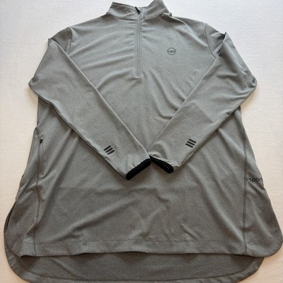Veil Garments Top Womens 3XL Gray Spark Performance Thumb Hole Sleeve Half Zip