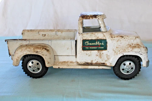 Vintage Tonka Gambles White Pickup Truck 1956