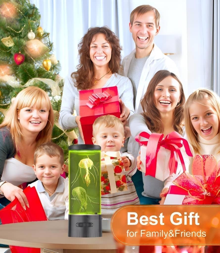 Large Jellyfish Lamp Gifts for Kids Adults Electric Fantasy Tank Aquarium Nig...