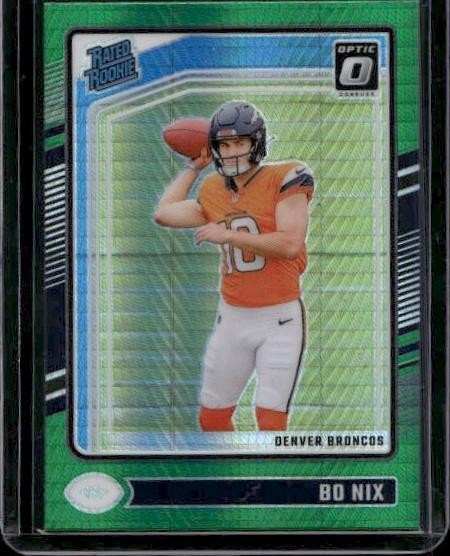 2024 Donruss Optic #209 Bo Nix Green Hyper