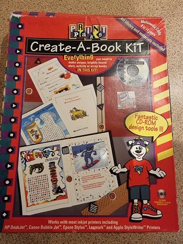 Print Paks Create a Book Kit CD ROM/paper for 8-14 Year olds/adults Crafts New