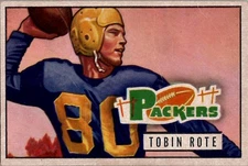 1951 Bowman TOBIN ROTE Green Bay Packers #88 *Light Crease* SET BREAK (2)