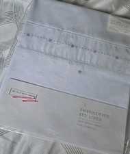 THE WHITE COMPANY  Cotbed Star White  Embroidered duvet  Cover Set Rrp £49 NWT.