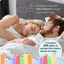 5 Pairs Silicone Earplugs,Noise Reducing Ear Plugs for Sleeping,Swimming,Snor...