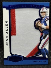 Josh Allen 2018 Panini Plates & Patches #FC-JA Blue Full Coverage RC Patch /45 