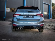 FOX Duplex Sportauspuff mit Klappe Skoda Fabia 4 1.5TSI Typ PJ je 2x90mm