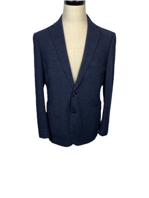 Rodd & Gunn Jacket Mens Small Blue Wool Sports Fit Italian Wool Blend Blazer