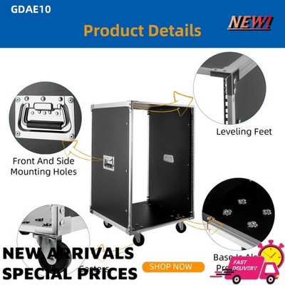 16U Cabinet Rolling Network Rack Audio Studio Video Telecom Equipment Rack Stand