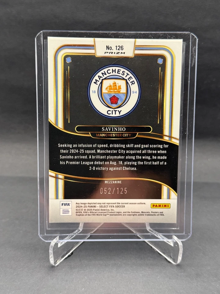 2024-25 Panini Select FIFA Savinho Mezzanine Orange/125 #126 Man City Foto 2 de 2