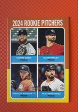 2024 Topps Heritage High Number - Quad Rookies Spencer Arrighetti, Shawn Dubin,