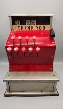 Vintage KAMKAP Metal Junior Merchant Toy Cash Register- 9 x 7.5 x 6