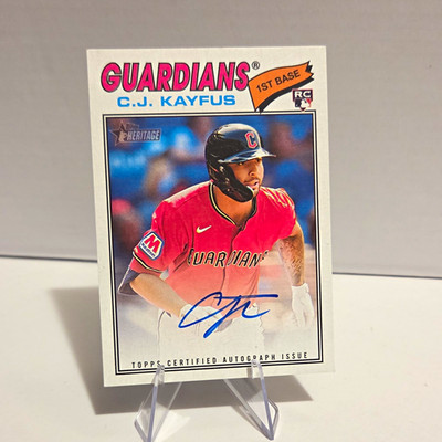 Topps Heritage 2026 C.J. Kayfus Real One Autographs RC Auto ROA-CJK Guardians