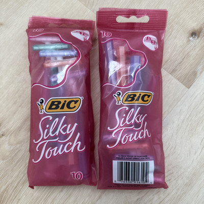 2 Packs Bic Silky Touch Twin Blade Disposable Shaver Women Sensitive Skin 10 Ct