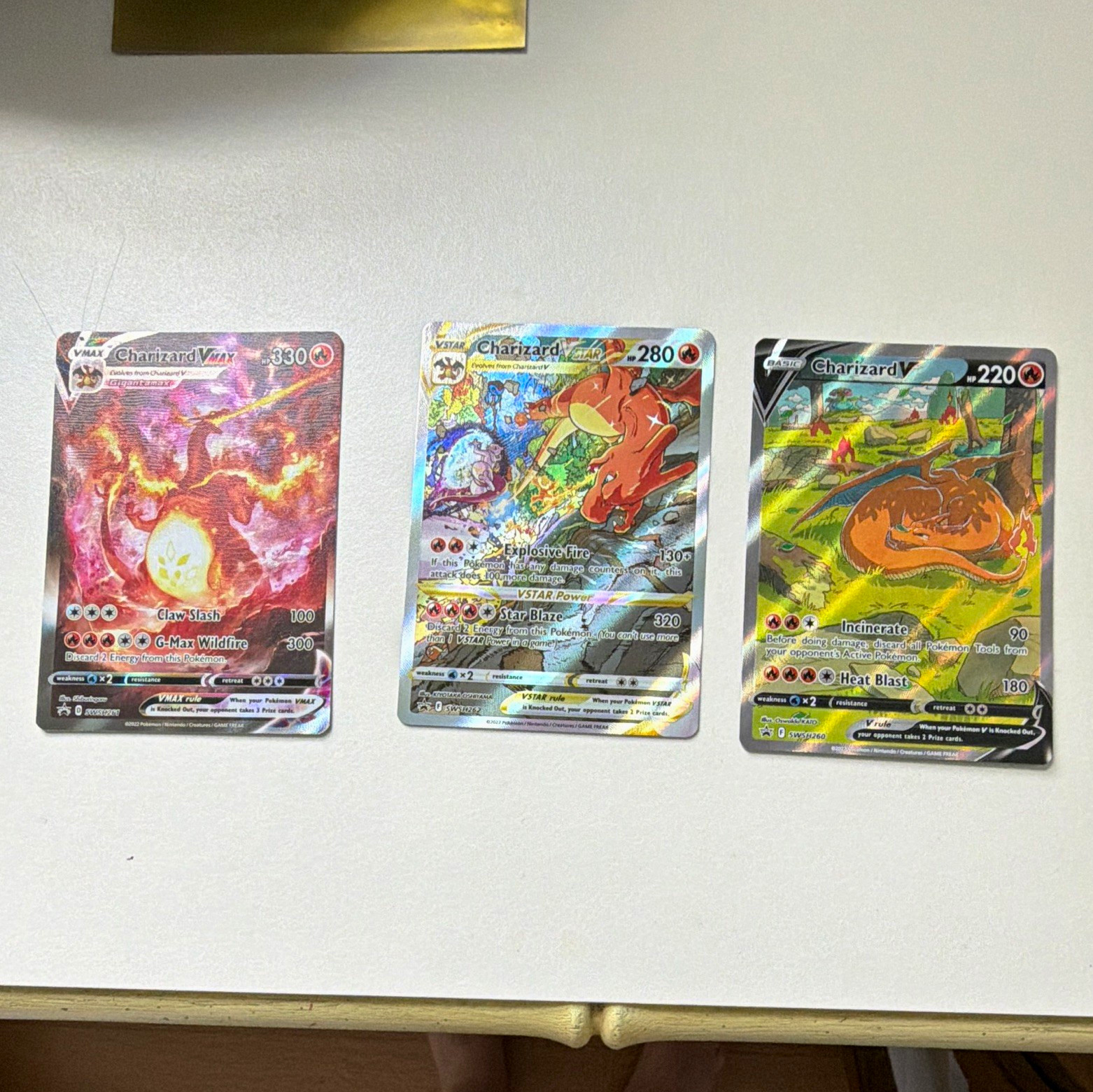 The Pokémon Company Charizard V/VMAX/VSTAR Holo Promo Lot 3 SWSH260-262