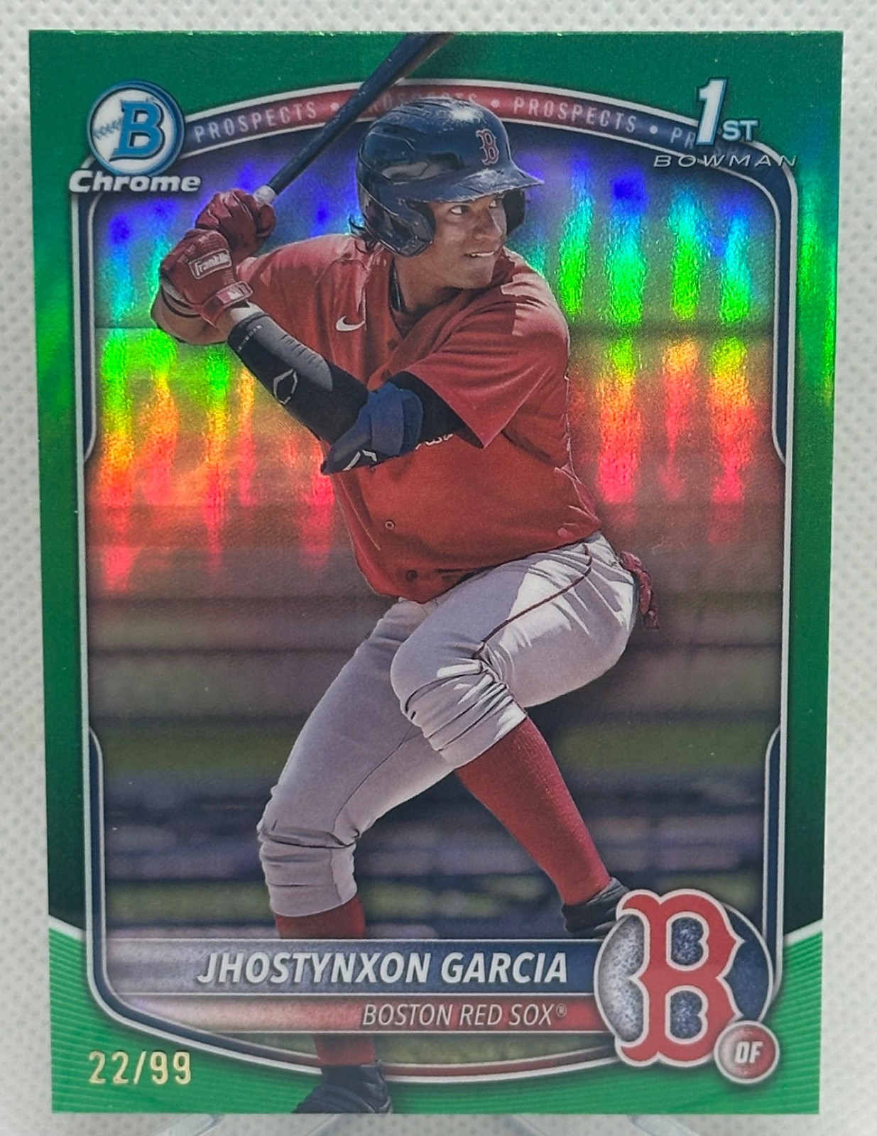 2025 1st Bowman Chrome Jhostynxon Garcia Green Refractor /99 Pirates