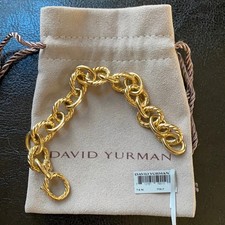 DAVID YURMAN Oval Link Chain Cable Bracelet 18K Gold 8-Inch