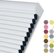 Persilux 100% Blackout Cellular Shades Cordless Home Window Blinds 34"W x 72"H