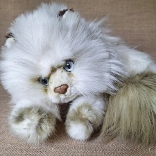 VTG Russ Berrie YOMIKO White Himalayan Persian Realistic Kitty Cat Plush Lovey
