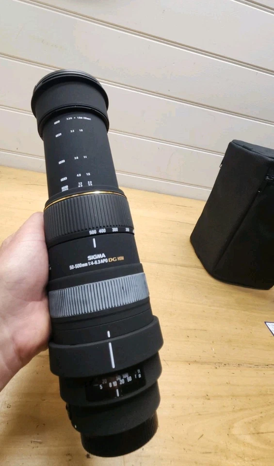 Lente zoom Sigma EX 50-500 mm F4-6,3 APO DG HSM para Sigma digital SLR casi como nueva Foto 3 de 4