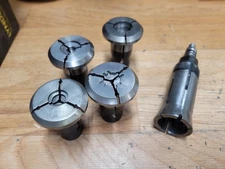 HARDINGE DEAD LENGTH 5DS COLLET W/ MASTER 4 RANDOM HEADS 5C MASTER 5DS