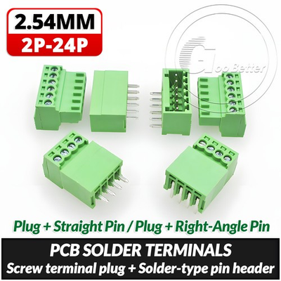 #ad #ad 2.54mm Pitch PCB Mount Terminal Block Plug in Screw Connector Set 2 Pin 16 Pin $320.59