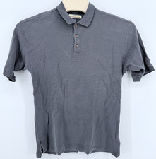 Tommy Bahama Mens Polo Shirt Size L Dark Gray Textured Short Sleeve Golf
