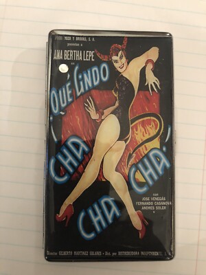 Retro Que Lindo Cha Cha Tissues Mirror 120s Cigarette Case Business Card Holder