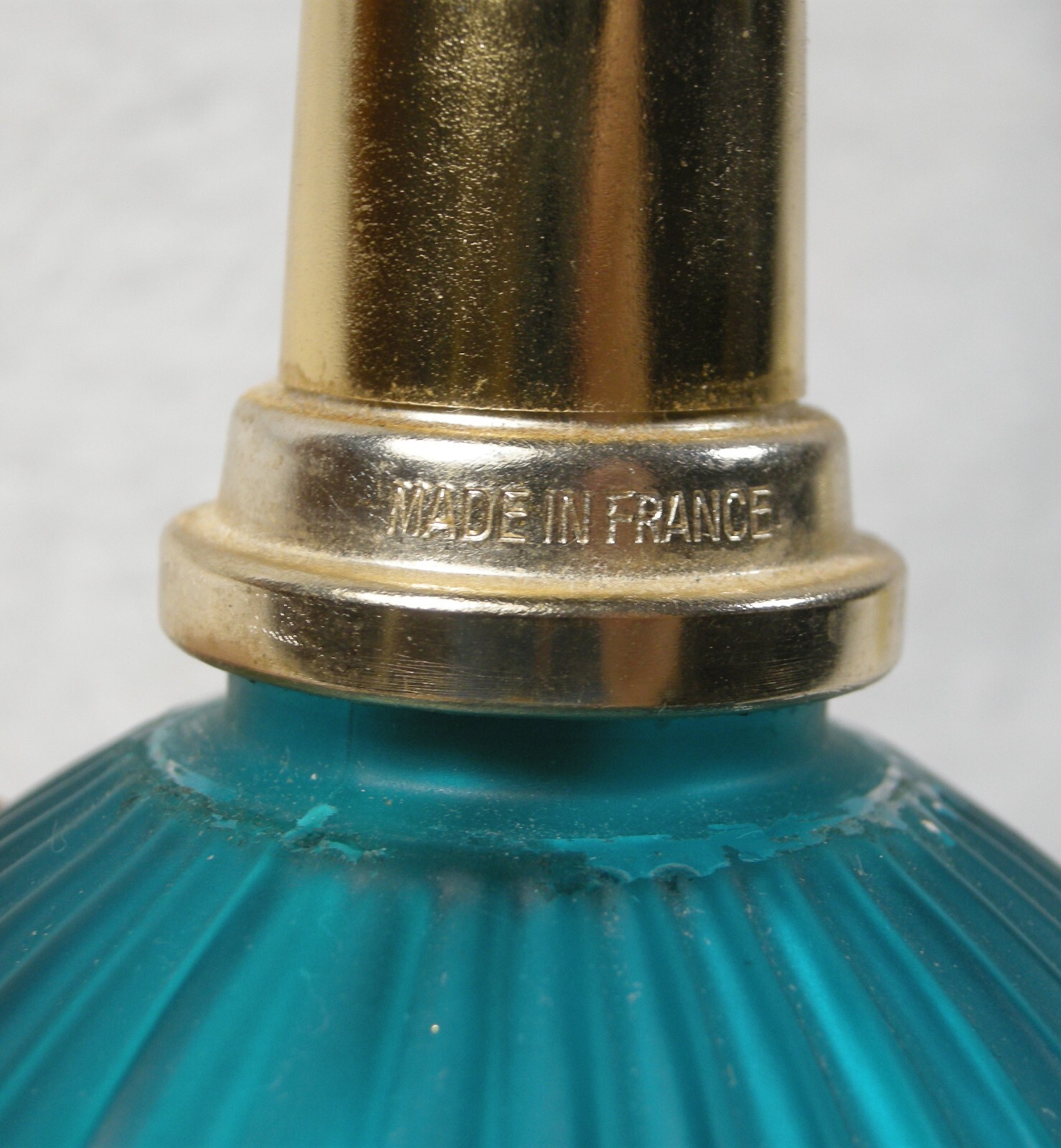 French Lampe Berger Fragrance Lamp Teal Ribbed Satin Glass Wick eBay