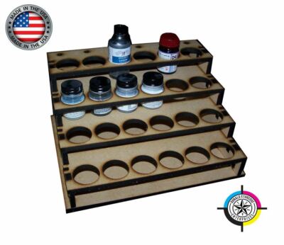 Wood Paint Bottle Rack Organizer for Model Master Paint - 24 Bottle Version