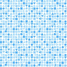 Playtime Flannel By Maywood Studio - Blue Shapes F10694-B