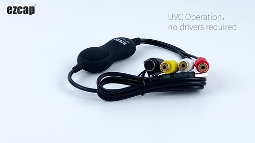 Ezcap158 USB PC Video Capture Card Audio Grabber VHS Player TV Box Camera Record - 第 1 支影片,共 1 支