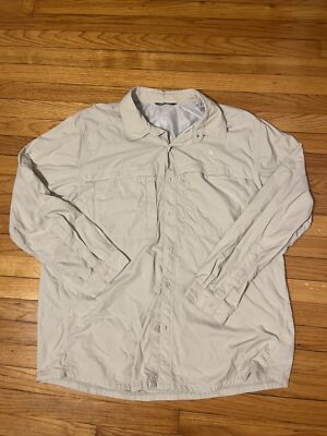 The North Face Men's Long Sleeve Hiking Casual Shirt Size XXL Color Gray