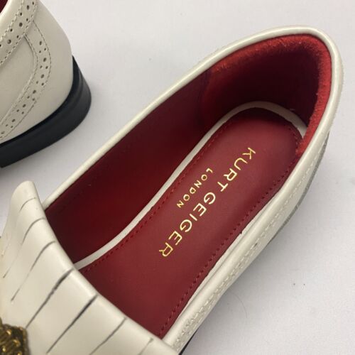 Kurt Geiger London Chelsea Formal Loafer weiß Adler verziert Halbschuhe Gr. 37 - Bild 3 von 6