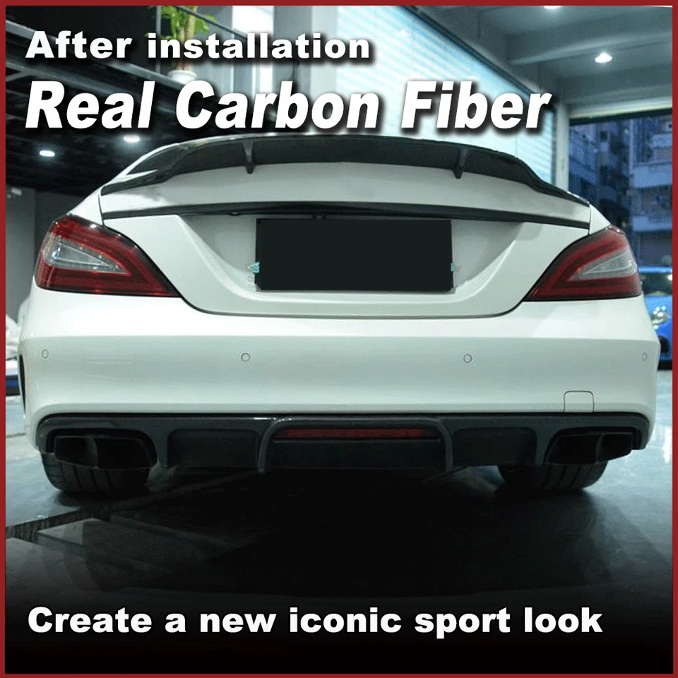 Für Mercedes W218 C218 CLS63 AMG Carbon Diffusor Heckdiffusor Spoiler Heckansatz - Bild 3 von 4