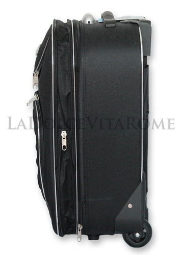 VALIGIA BAGAGLIO A MANO ULTRALEGGERO TROLLEY RYANAIR EASY JET 2 RUOTE LOW COST - Foto 6 di 16