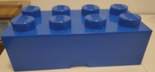 LEGO Brick Container 19 1/2x 9 3/4x 6 Blue 8 Stud Hard Plastic LEGOS Storage Box