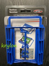 BYTECC Bracket-252 Dual Two 2.5" HDD SSD to 3.5" Toolless Mounting Kit Retail