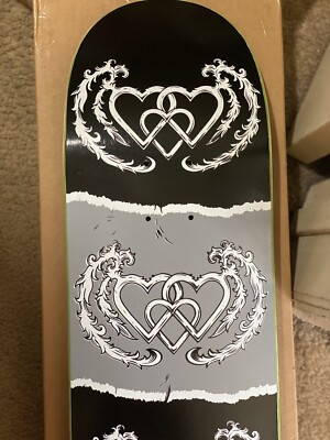 RARE Bam Margera Heart Supply Black Grey Skateboard Deck-8.0