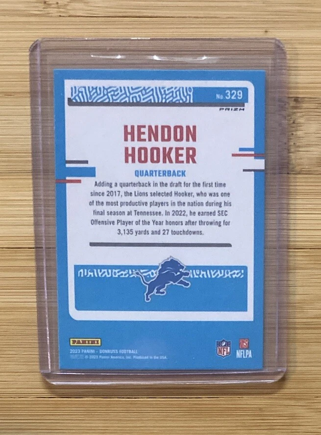 2023 Panini Donruss Optic Red And Green Prizm Hendon Hooker Rookie Card #329💥📈 - Image 2 of 2