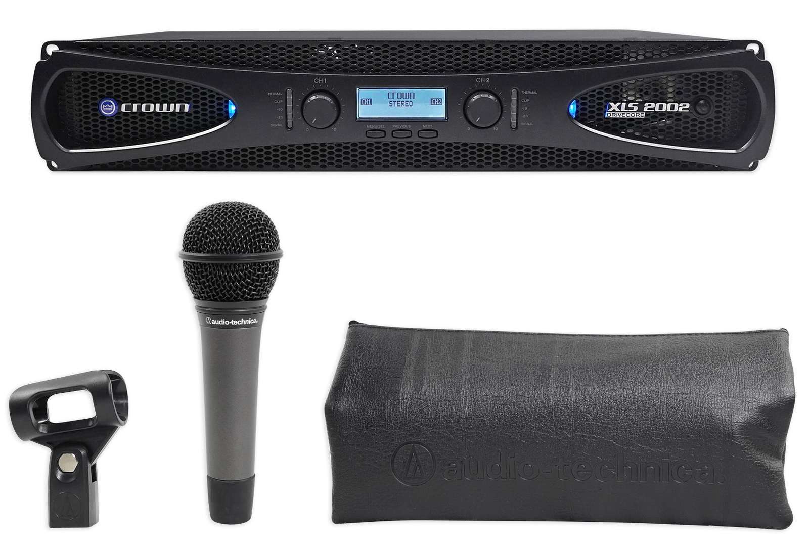 Crown Pro XLS2002 XLS 2002 2100w DJPA Power Amplifier Amp wDSPAT Microphone 96290₽