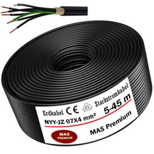 5-45 m underground cable power cable NYY-JZ 7 x 4 mm² electrical cable
