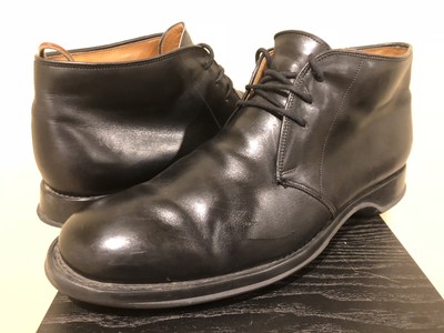 mens black leather ankle boots uk