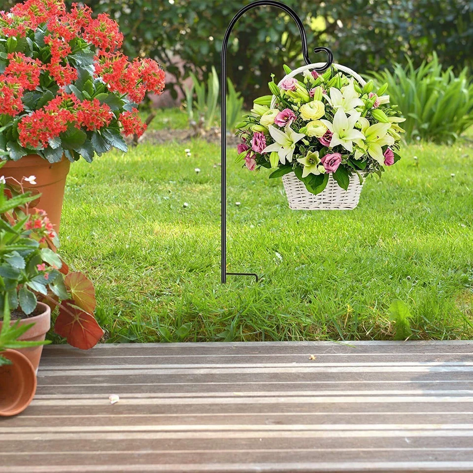 2x Schäferhaken Laternenhalter Hochzeit Gartenstab Hirtenhaken 100CM metallstab - Bild 3 von 4