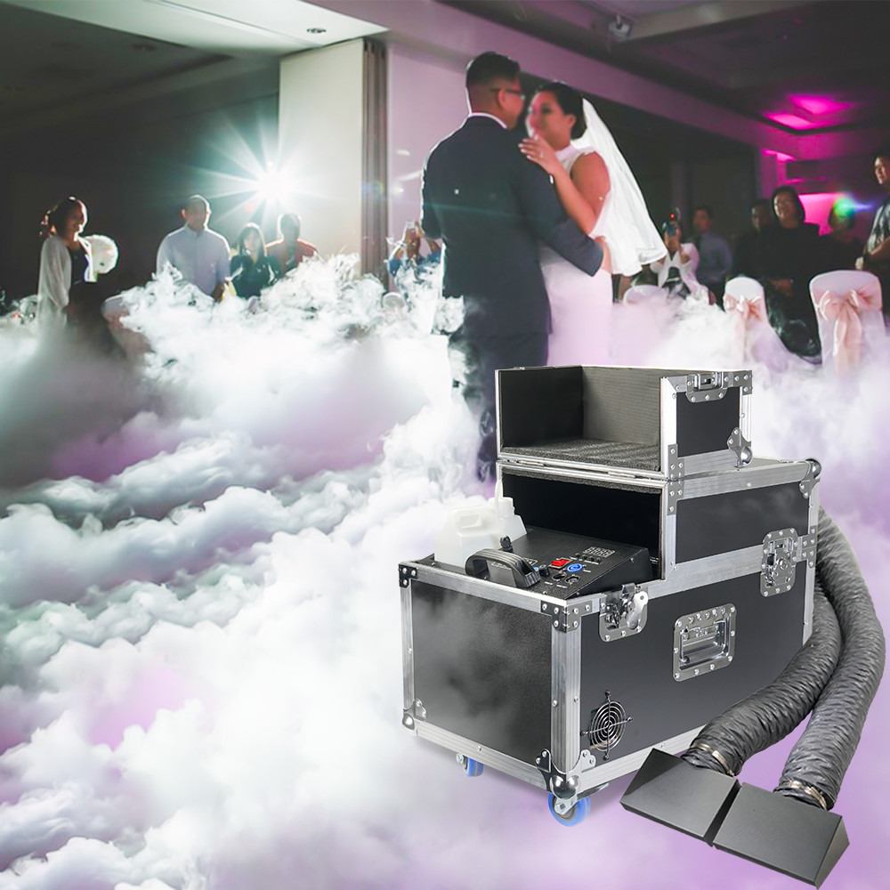 3000W Low Lying Water Fog Machine Sinking with 2 Hose Smoke DMX Remote Control