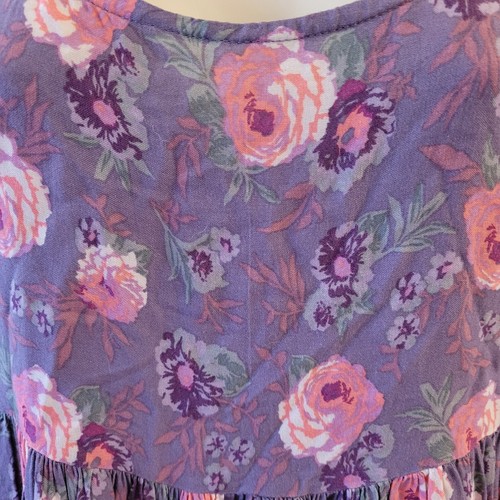 Mini Vestido Muñeca Bebé American Eagle S Fluido Boho Estampado Floral Viscosa Y2K Romántico - Imagen 15 de 23